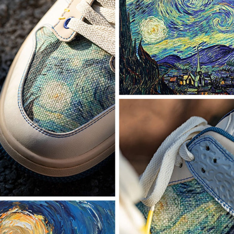 Van Gogh Sternennacht inspirierte Sneakers 