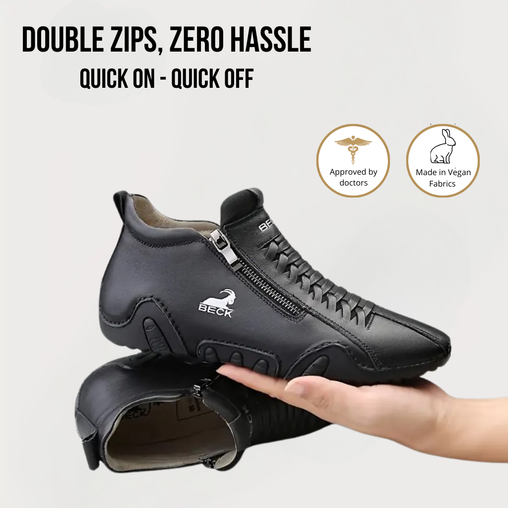 VogBeck 2.0 – Atmungsaktive Orthopädische Schuhe mit Doppelreißverschluss Komfort 